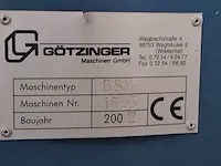 Götzinger bsm beslag inkroosmachine - afbeelding 3 van  9