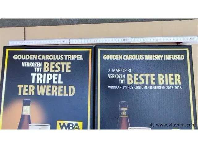 Gouden carolus origineel reclame panelen 2 stuks - afbeelding 2 van  4
