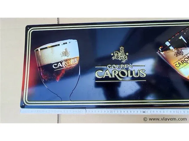Gouden carolus origineel reclamebord metaal - afbeelding 2 van  5