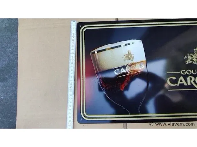 Gouden carolus origineel reclamebord metaal - afbeelding 4 van  5