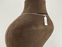 Gouden hanger, kt: 18, voorzien van diamant - afbeelding 2 van  4