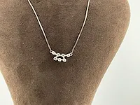Gouden hanger, kt: 18, voorzien van diamant - afbeelding 3 van  4