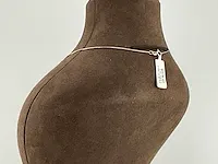 Gouden hanger, kt: 18, voorzien van diamant - afbeelding 2 van  4