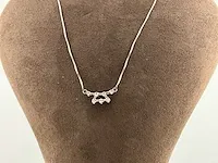 Gouden hanger, kt: 18, voorzien van diamant - afbeelding 4 van  4
