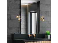 Gouden metalen wandlamp (x2) - afbeelding 4 van  9