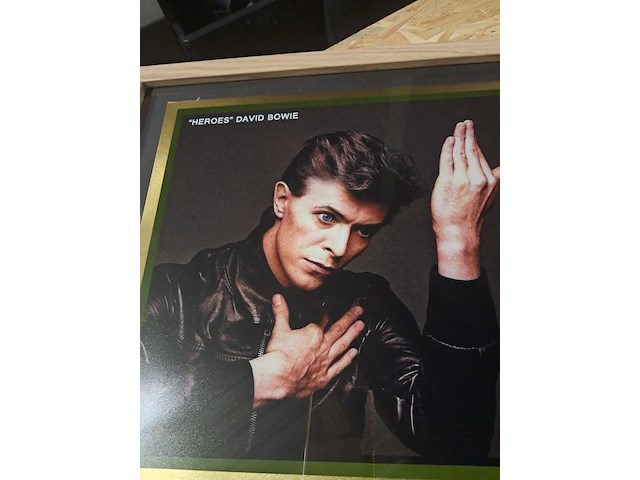 Gouden plaat david bowie xl kader ( 730mm - 540mm ) - afbeelding 2 van  4