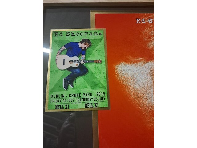 Gouden plaat ed scheeran xl kader ( 730mm - 540mm ) - afbeelding 3 van  4