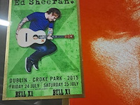 Gouden plaat ed scheeran xl kader ( 730mm - 540mm ) - afbeelding 3 van  4