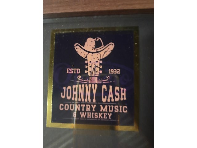 Gouden plaat johnny cash xl kader ( 730mm - 541mm ) - afbeelding 3 van  5