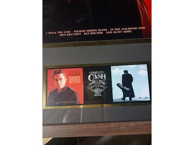 Gouden plaat johnny cash xl kader ( 730mm - 541mm ) - afbeelding 5 van  5