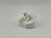 Gouden ring, kt: 18, maat: 54, voorzien van diamant - afbeelding 1 van  5