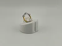 Gouden ring, kt: 18, maat: 54, voorzien van diamant - afbeelding 2 van  5
