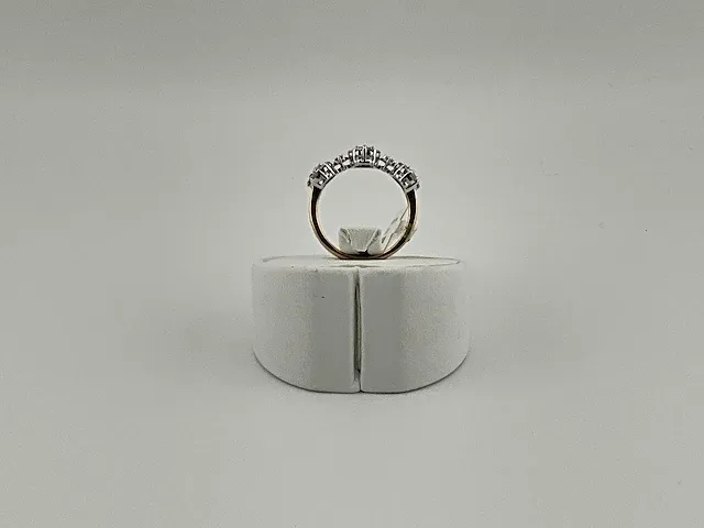 Gouden ring, kt: 18, maat: 54, voorzien van diamant - afbeelding 3 van  5