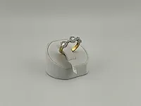 Gouden ring, kt: 18, maat: 54, voorzien van diamant - afbeelding 5 van  5