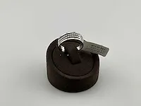Gouden ring, kt: 18, maat: 56, voorzien van diamant - afbeelding 1 van  4