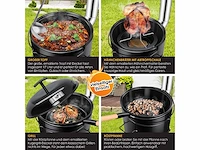 Goulash waterkoker met grill / goulash pot / goulash pot met grill functie kugelgrill grill oven + kippenpan 8 l - afbeelding 3 van  5