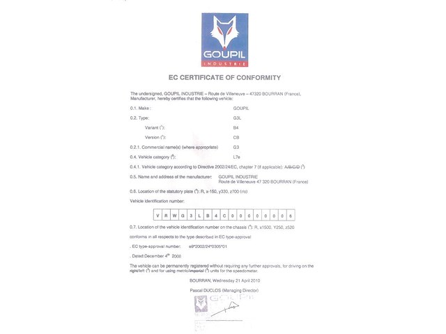 Goupil g3 , 2010 - afbeelding 10 van  18