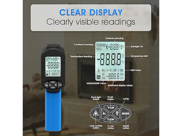Goyerrnes infrarood thermometer - afbeelding 2 van  5