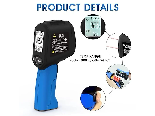Goyerrnes infrarood thermometer - afbeelding 3 van  5