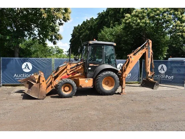Graaf-laadcombinatie case 590sr3-4ps diesel - afbeelding 1 van  1