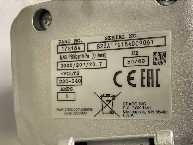Graco gx ff / 17g184 elektrische airless spuittoestel - afbeelding 7 van  7