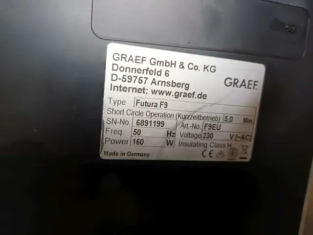 Graef snijmachines futura f9 - afbeelding 4 van  4