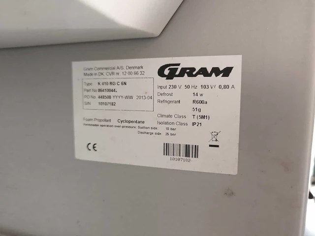 Gram k410 rg c koelkast - afbeelding 5 van  5
