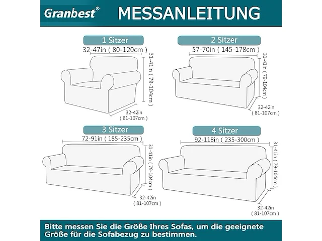 Granbest bankovertrek (4-zits) - afbeelding 2 van  4