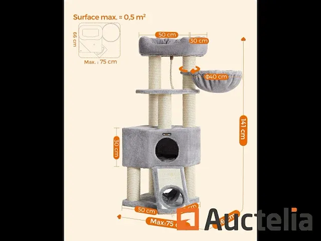 Grand as à chat, tour de jeux taille m, met niche - afbeelding 4 van  8