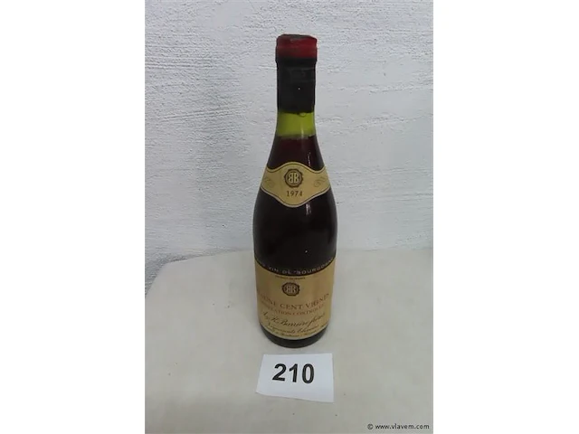 Grand vin de bourgogne 1974 beaune cent vignes - afbeelding 1 van  3