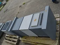 Granieten brievenbus met alu deurtje blauw 110x40x40 - afbeelding 7 van  7