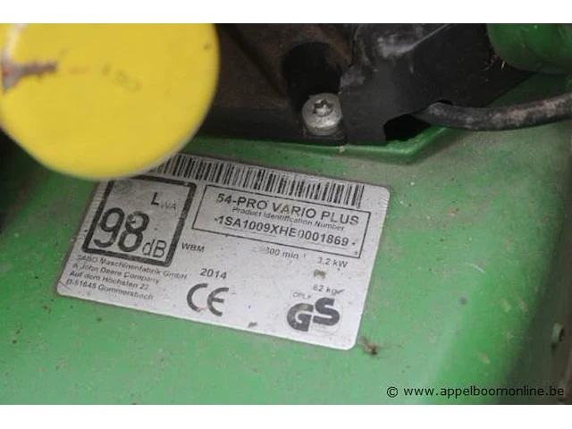 Grasmaaier sabo 54-pro vario plus, bj 2014, werkuren 56 - afbeelding 4 van  4