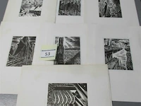 Gravures frans masereel verzameling van 11 werken - afbeelding 1 van  6