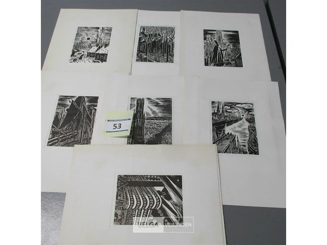 Gravures frans masereel verzameling van 11 werken - afbeelding 2 van  6