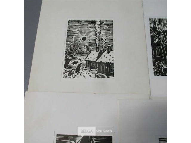 Gravures frans masereel verzameling van 11 werken - afbeelding 3 van  6