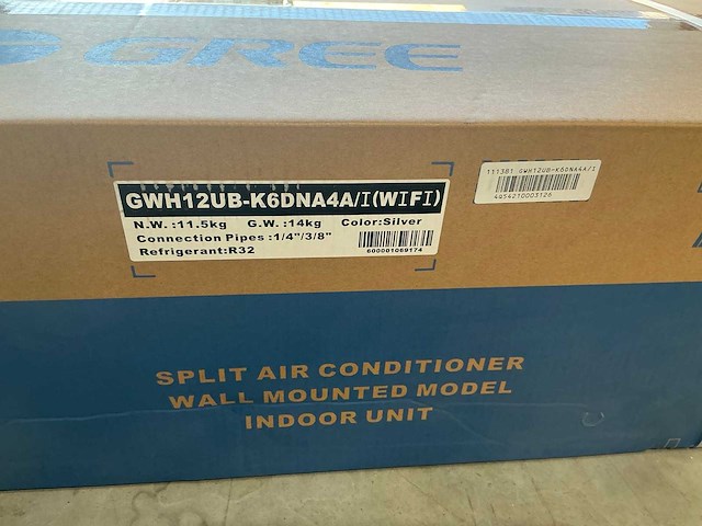 Gree - gwh12ub-k6dna4a/i (wifi) u-crown silver 3,5kw - airconditioning binnenunit - afbeelding 3 van  3