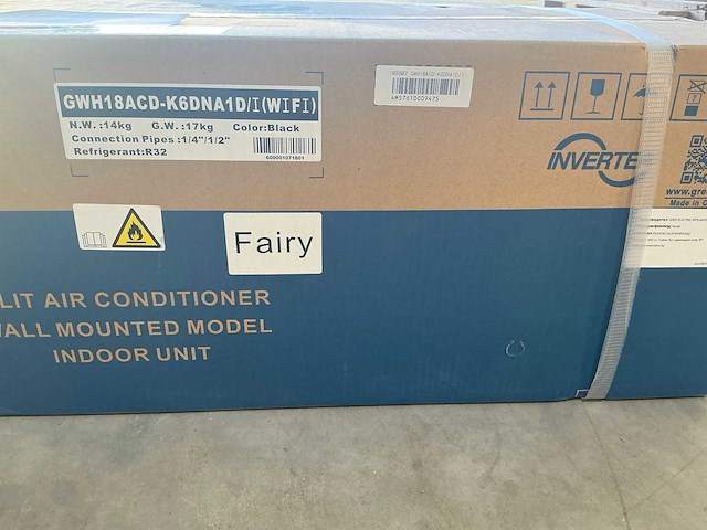 Gree - gwh18acd-k6dna1d/i (wifi) fairy 5,2kw - airconditioning binnenunit - afbeelding 3 van  3