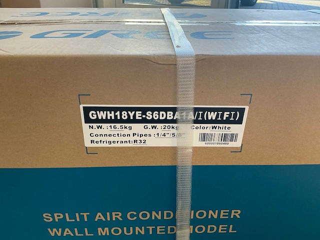 Gree - gwh18ye-s6dba1a/i (wifi) amber 5kw - airconditioning binnenunit - afbeelding 3 van  3