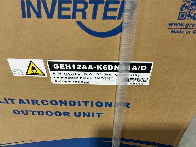 Gree geh12aa-k6dna1a/o gray console airconditioning binnen unit - afbeelding 3 van  3