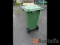 Green vuilnisbakken op 2 wielen bidone quadro, 120 l - afbeelding 4 van  5