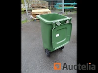 Green vuilnisbakken op 2 wielen bidone quadro, 120 l