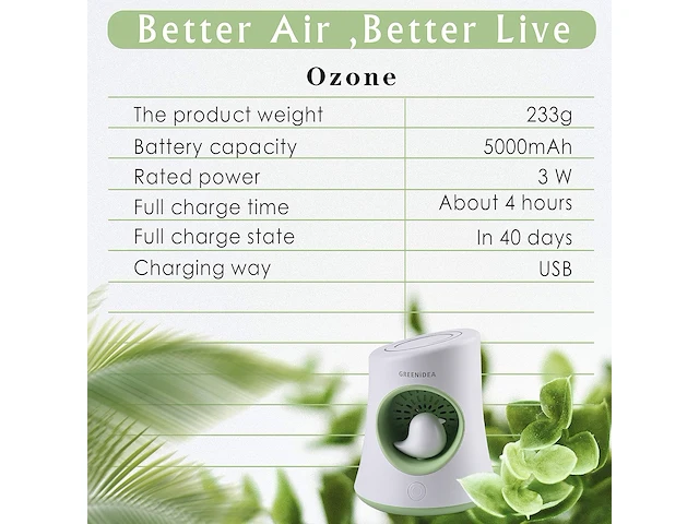 Greenidea luchtreiniger koelkast - afbeelding 7 van  7