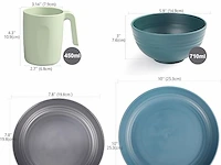 Greentainer plastic serviesset (24delig multicolour) - afbeelding 2 van  3