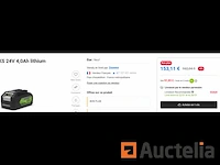 Greenworks 24 v 4 ah lithiumbatterij - afbeelding 1 van  6