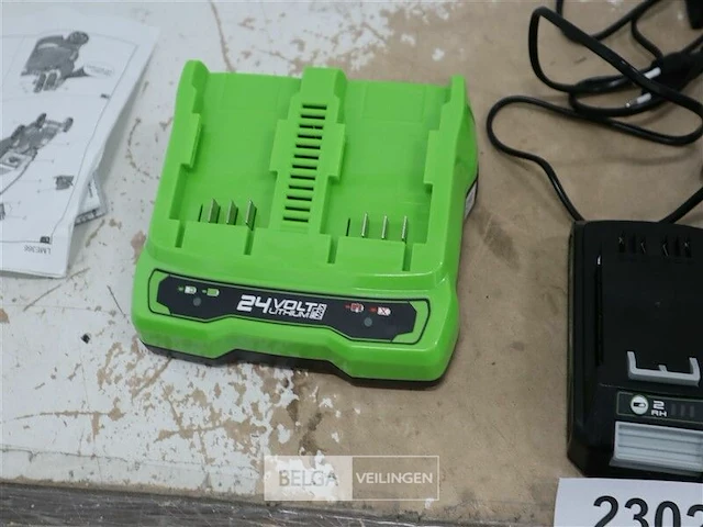 Greenworks 48v 36cm accu grasmaaier incl. 2x 24 volt 2.0ah accu en lader - afbeelding 5 van  6