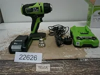 Greenworks g24hg accu heteluchtpistool met 24v batterij en 24v acculader