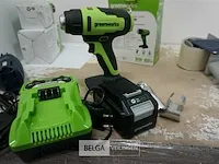 Greenworks g24hg accu heteluchtpistool met 24v batterij en 24v acculader - afbeelding 1 van  3