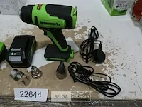 Greenworks g24hg accu heteluchtpistool met 24v batterij en 24v acculader - afbeelding 2 van  3