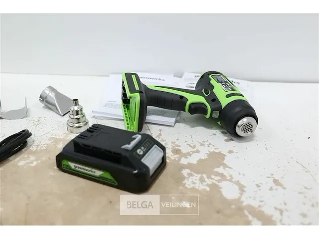 Greenworks g24hg accu heteluchtpistool met 24v batterij en 24v acculader - afbeelding 2 van  5