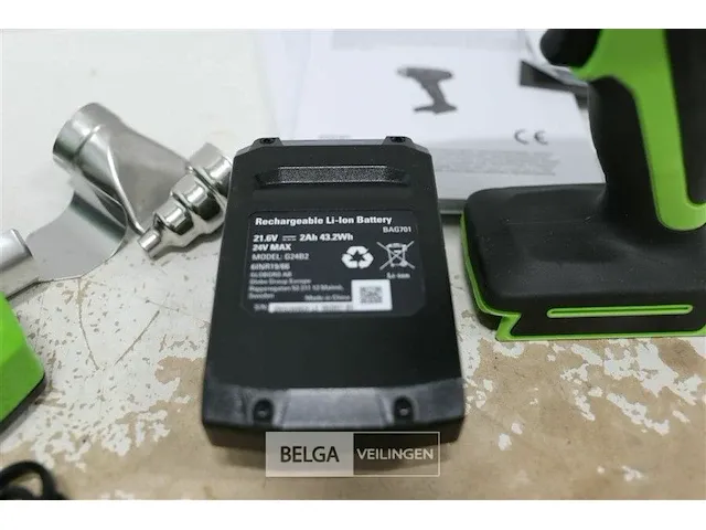 Greenworks g24hg accu heteluchtpistool met 24v batterij en 24v acculader - afbeelding 5 van  5